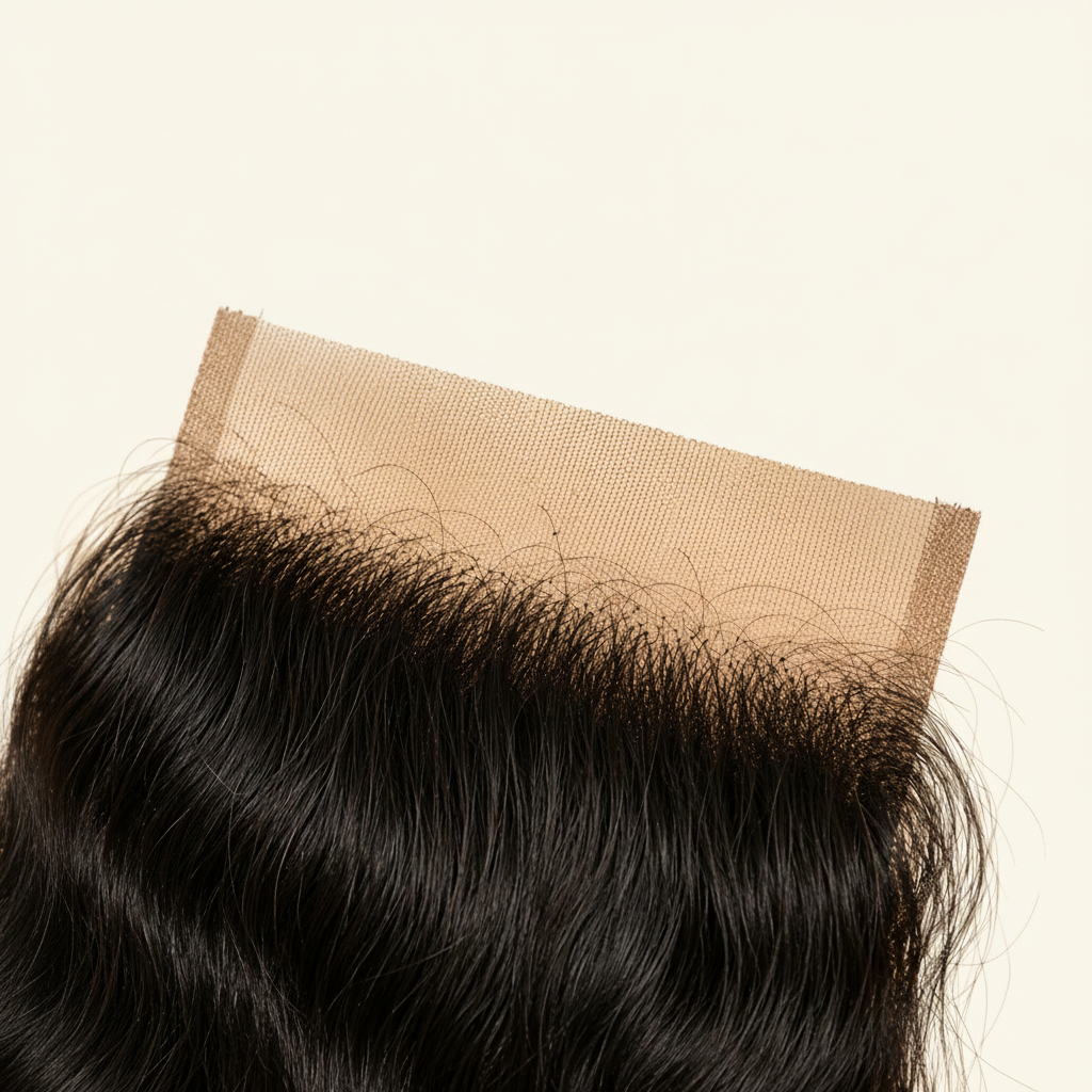 Closure 6x6 Body Wave - gros plan lace fond ivoire