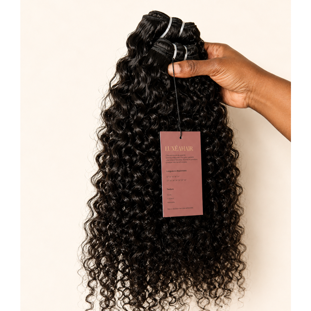 Pack Curly Indien — 2 Bundles + Closure 6x6 | Donneur Unique