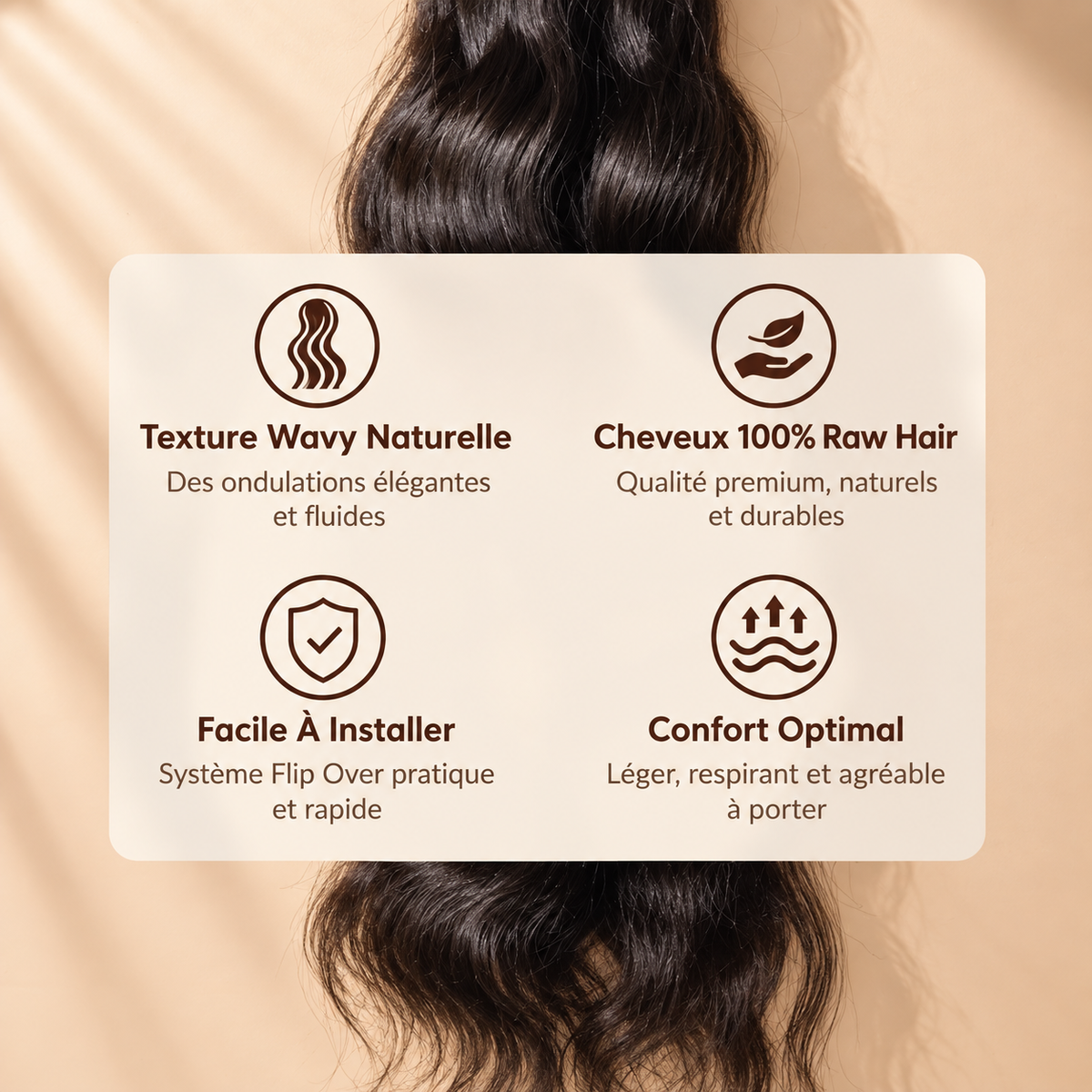 Flip Over Wavy Raw Hair — Donneur Unique
