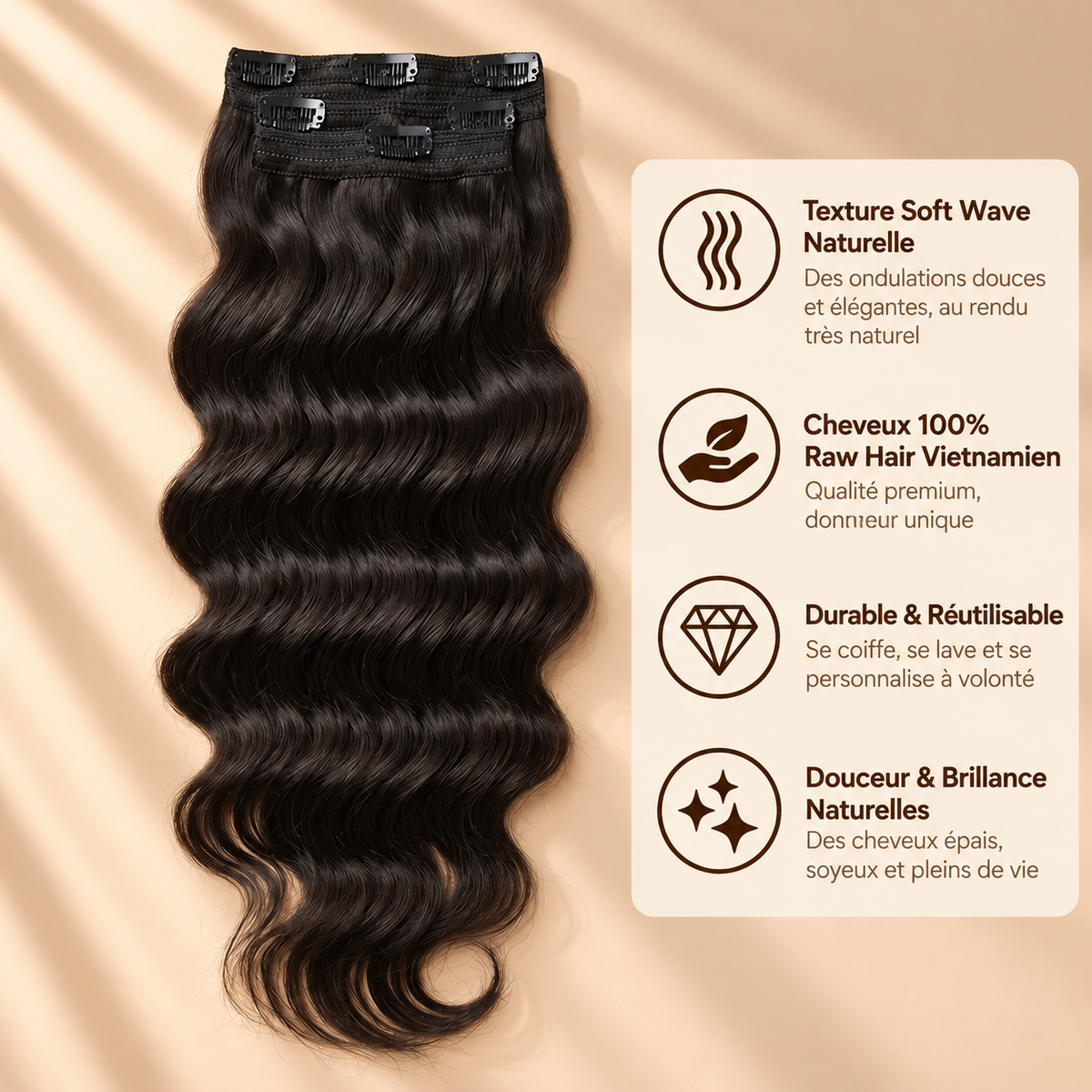 Tissage Vietnamien — Lua Soft Wave Raw Hair — Donneur Unique