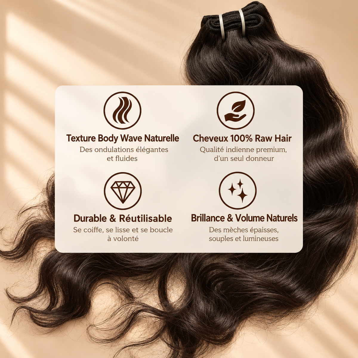 Sundari Body Wave — Raw Hair Indien, Donneur Unique