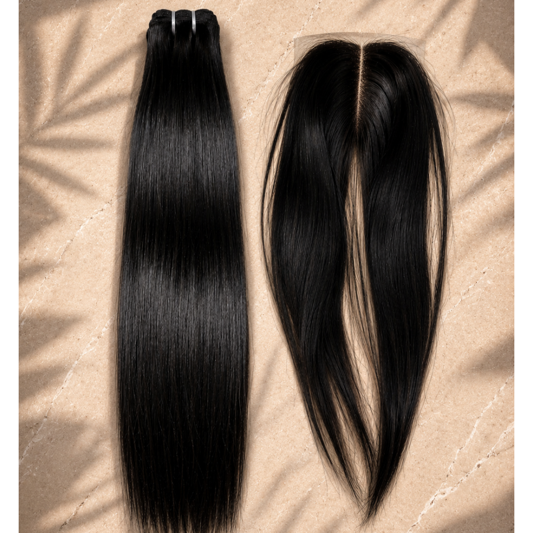Lua — Closure 6x6 Vietnamienne HD Straight Raw Hair — Donneur Unique