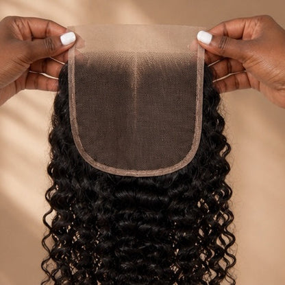 Closure 6x6 Indienne HD Curly Raw Hair — Donneur Unique