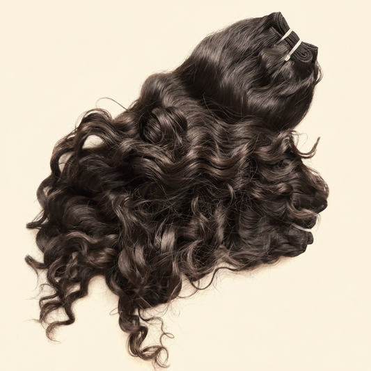 Bundle vague profonde brut - fond ivoire