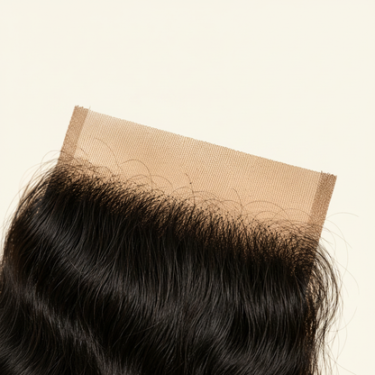 Closure 6x6 Body Wave - gros plan lace fond ivoire