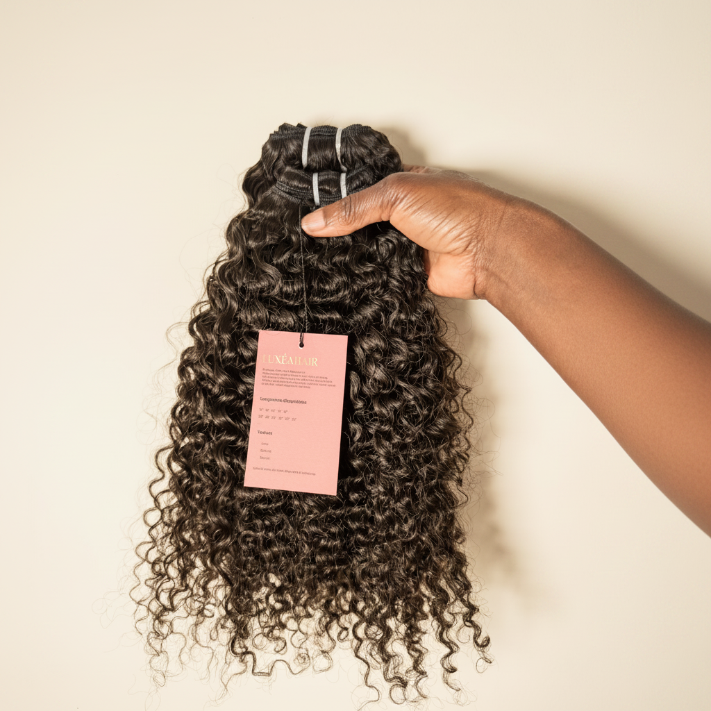 Tissage Indien Sundari Curl Raw Hair - fond ivoire Luxéa