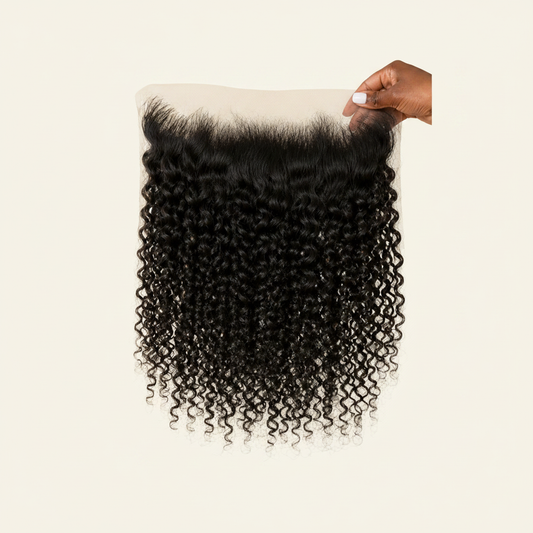 Frontal 13x4 Curly - fond ivoire